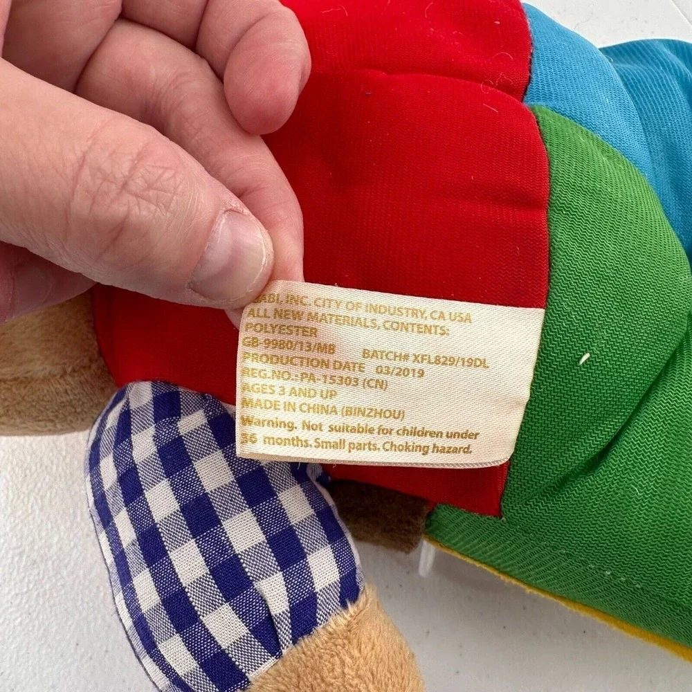 Gabi Toy Carlcow Educational Bear Plush Snap Button & Zipper 16